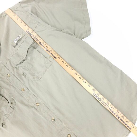 MAGELLAN Short Sleeve Button Down Fishing Utility Shirt Mens XXL Khaki Olive - Picture 4 of 7